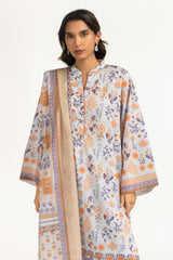 UAE-3PC Lawn Printed Suit IUSTKSD-2091