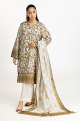 UAE-3PC Lawn Printed Suit IUSTKSD-2098