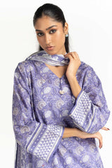 UAE-3PC Lawn Printed Suit IUSTKSD-2101