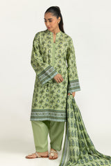 UAE-3PC Lawn Printed Suit IUSTKSD-2116