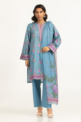 UAE-3PC Lawn Printed Suit IUSTKSD-2118