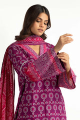 UAE-3PC Lawn Printed Suit