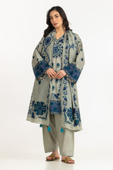 UAE-3PC Lawn Printed Suit IUSTKSD-2139