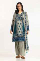 UAE-3PC Lawn Printed Suit IUSTKSD-2139