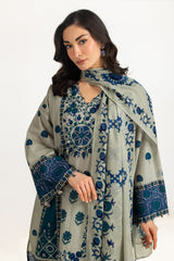 UAE-3PC Lawn Printed Suit IUSTKSD-2139