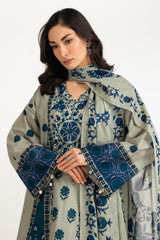 UAE-3PC Lawn Printed Suit IUSTKSD-2139