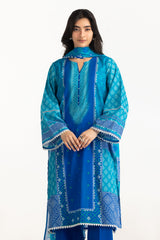 UAE-3PC Lawn Printed Suit