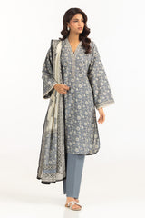 UAE-3PC Lawn Printed Suit