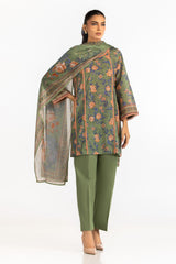 UAE-3PC Lawn Printed Suit IUSTKSD-2201