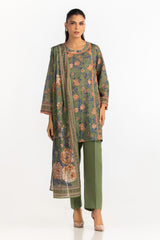 UAE-3PC Lawn Printed Suit IUSTKSD-2201