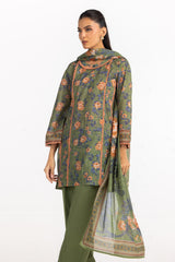 UAE-3PC Lawn Printed Suit IUSTKSD-2201