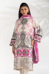 UAE-3PC Lawn Printed Suit