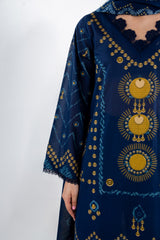 UAE-3PC Lawn Printed Suit IUSTKSD-2342