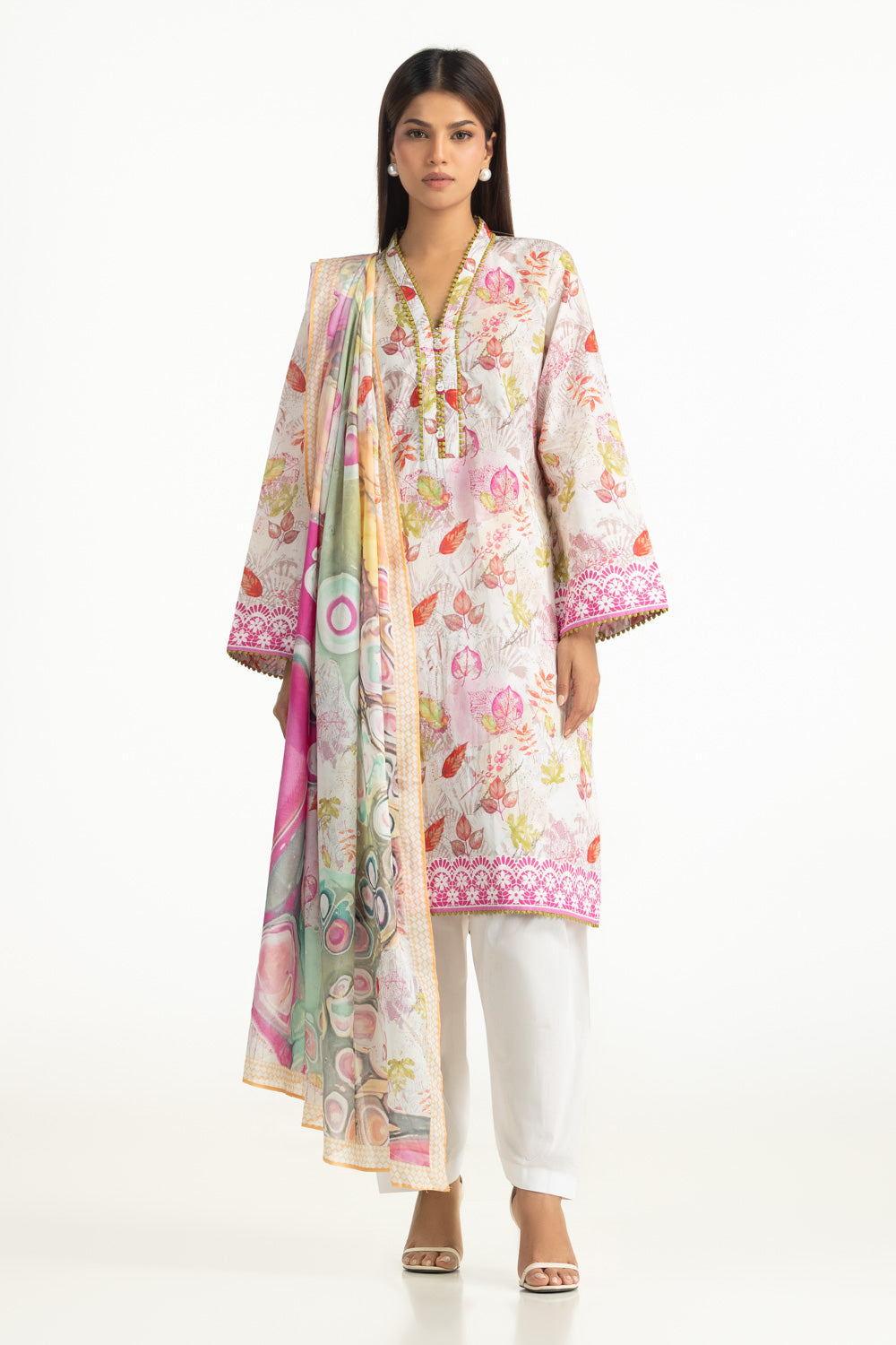 UAE-3PC Lawn Printed Suit