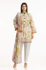 UAE- 3PC Lawn Printed Suit