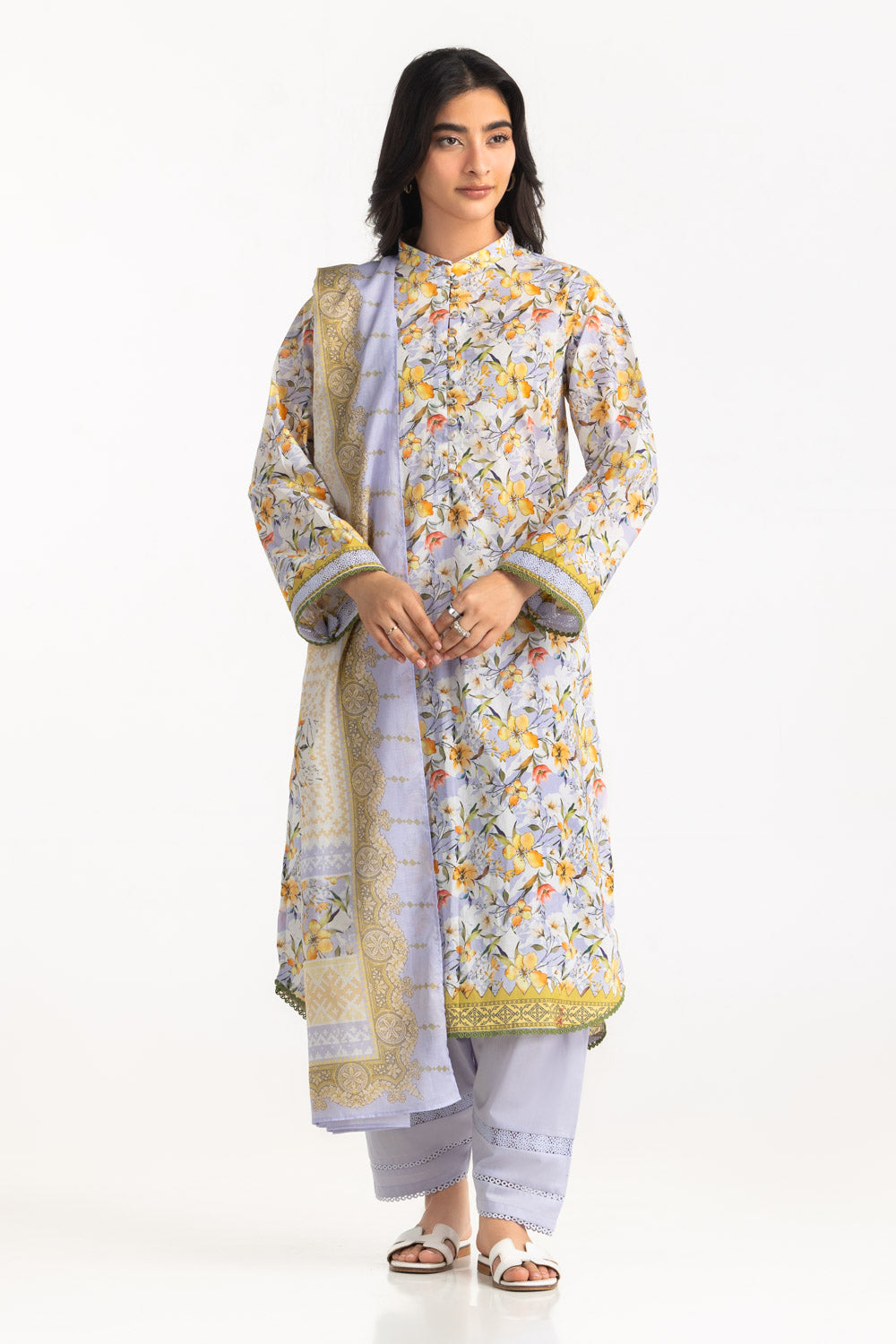 UAE- 3PC Lawn Printed Suit