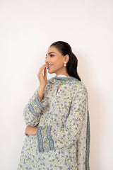 UAE- 3PC Lawn Printed Suit