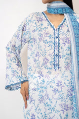 UAE- 3PC Lawn Printed Suit