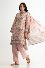UAE-3PC Lawn Printed Suit
