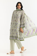 UAE-3PC Lawn Printed Suit