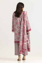 UAE- 3PC Lawn Printed Suit