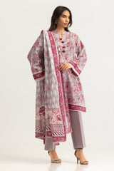 UAE- 3PC Lawn Printed Suit