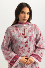 UAE- 3PC Lawn Printed Suit