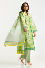 UAE-3PC Lawn Printed Suit