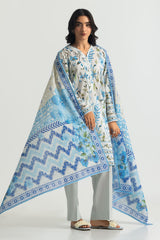 UAE-3PC Lawn Printed Suit
