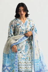 UAE-3PC Lawn Printed Suit