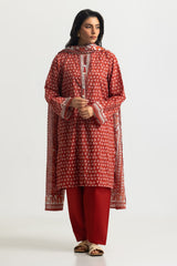 UAE-3PC Lawn Printed Suit