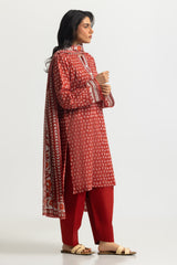 UAE-3PC Lawn Printed Suit