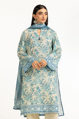 UAE- 3PC Lawn Printed Suit