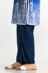 UAE- 3PC Lawn Printed Suit With Chiffon Embroidered Dupatta