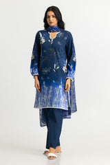 UAE- 3PC Lawn Printed Suit With Chiffon Embroidered Dupatta