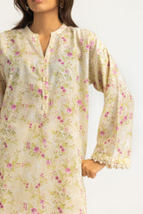 UAE- 3PC Lawn Printed Suit With Embroidered Dupatta