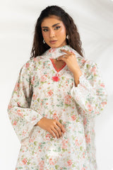 UAE-3PC Lawn Printed Suit With Embroidered IUSTKSD-2042