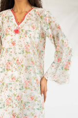 UAE-3PC Lawn Printed Suit With Embroidered IUSTKSD-2042