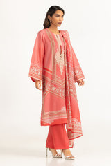 UAE-3PC Lawn Printed Suit With Embroidered IUSTKSD-2104