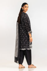 UAE-3PC Lawn Printed Suit With Embroidered IUSTKSD-2106