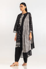 UAE-3PC Lawn Printed Suit With Embroidered IUSTKSD-2106