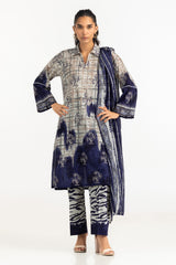 UAE-3PC Lawn Printed Suit With Embroidered IUSTKSD-2119