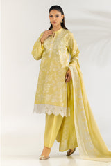 UAE-3PC Lawn Printed Suit With Embroidered IUSTKSD-2123