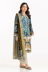 UAE-3PC Lawn Printed Suit With Embroidered IUSTKSD-2187