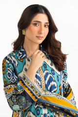 UAE-3PC Lawn Printed Suit With Embroidered IUSTKSD-2187