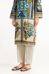 UAE-3PC Lawn Printed Suit With Embroidered IUSTKSD-2187