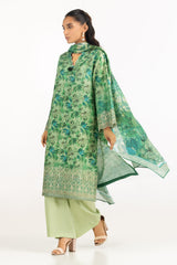 UAE-3PC Lawn Printed Suit With Embroidered IUSTKSD-2189