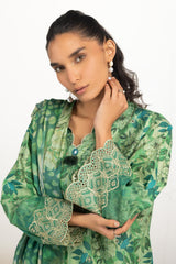 UAE-3PC Lawn Printed Suit With Embroidered IUSTKSD-2189