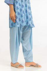 UAE- 3PC Lawn Printed Suit With Embroidered