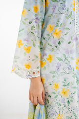 UAE-3PC Lawn Printed Suit With Embroidered IUSTKSD-2255